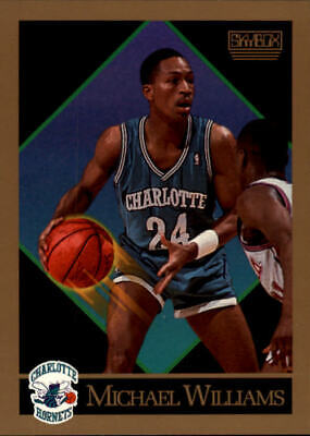 Basketball trading card of Micheal Williams in Charlotte Hornets teal uniform