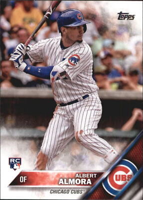 Baseball card of Chicago Cubs outfielder in white pinstriped uniform, Topps Update US178A