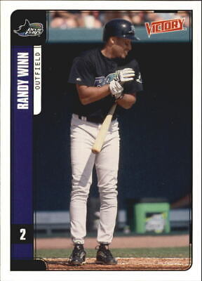 Baseball card of Randy Winn in white uniform from Upper Deck Victory Tampa Bay Devil Rays