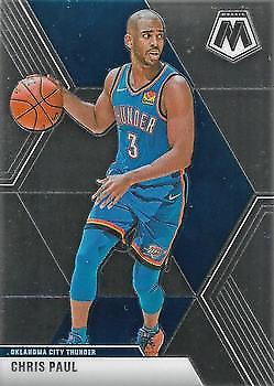 Panini Mosaic Oklahoma City Thunder card featuring Chris Paul dribbling basketball