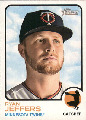 Baseball card of Ryan Jeffers, Minnesota Twins catcher from Topps Heritage series