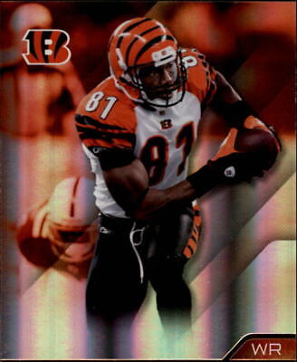 Cincinnati Bengals Terrell Owens wearing jersey 81 with football in 2011 Absolute Memorabilia