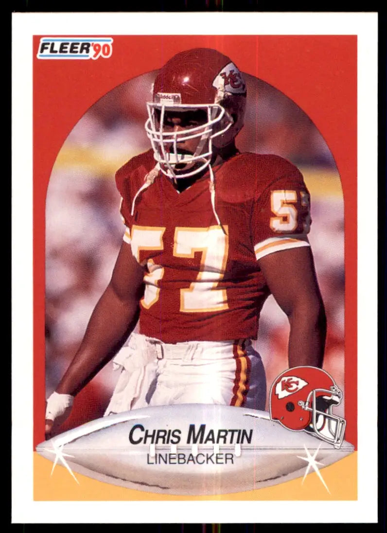 1990 Fleer Chris Martin Rookie Kansas City Chiefs #205