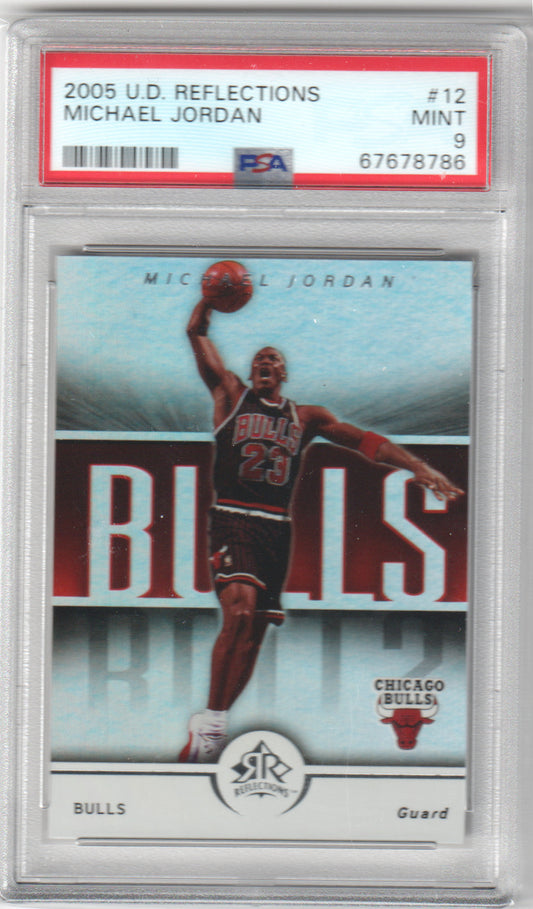 MICHAEL JORDAN 2005-06 Upper Deck Reflections #12 PSA 9 MINT - BULLS