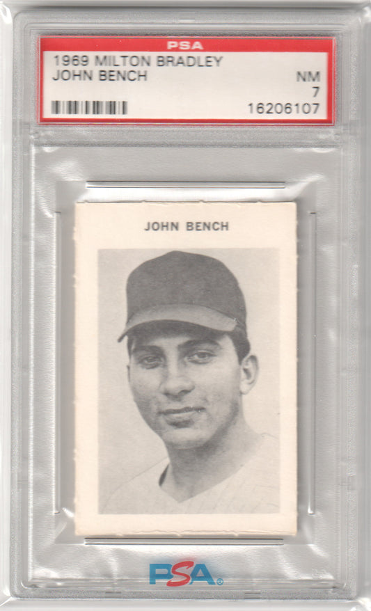 JOHNNY BENCH 1969 Milton Bradley PSA 7 NM - REDS