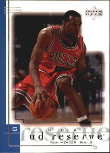 Original gloss Ron Mercer basketball card 2000-01 UD Reserve NM-MT Bulls Simply Sandoval