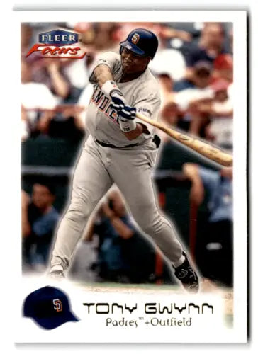 Tony Gwynn original gloss card from 2000 Fleer Focus #129 Near Mint Padres