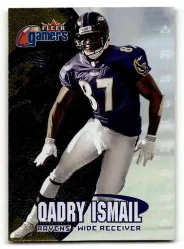 Original gloss Qadry Ismail Baltimore Ravens football card from 2000 Fleer Gamers