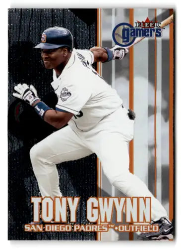 2000 Fleer Gamers #90 Tony Gwynn baseball card in near mint condition with original gloss