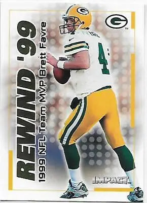 Brett Favre football card 2000 Fleer Impact Rewind original gloss Packers NM-MT