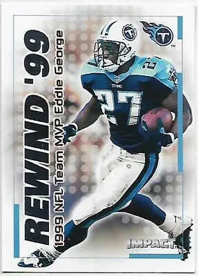 Eddie George football card 2000 Fleer Impact Rewind original gloss NM Titans