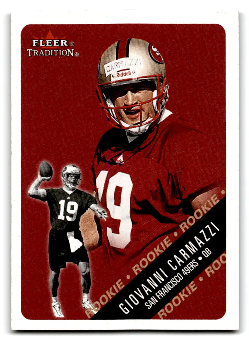 Original gloss 2000 Fleer Tradition #330 Giovanni Carmazzi 49ers football trading card