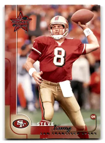 Steve Young football card 2000 Leaf Rookies and Stars original gloss EX condition