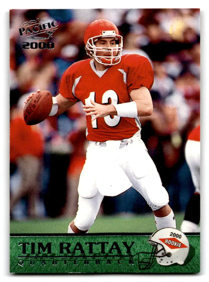 Tim Rattay football card from 2000 Pacific with original gloss, cards typically sell well