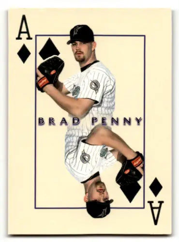 2000 Pacific Invincible Diamond Aces #9 Brad Penny baseball card in Near Mint condition