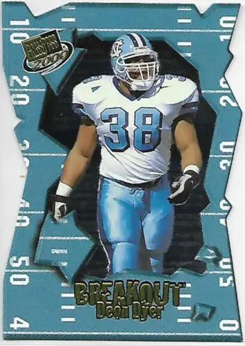 Dean Dyer football card with original gloss from 2000 Press Pass Breakout NM-MT Dolphins