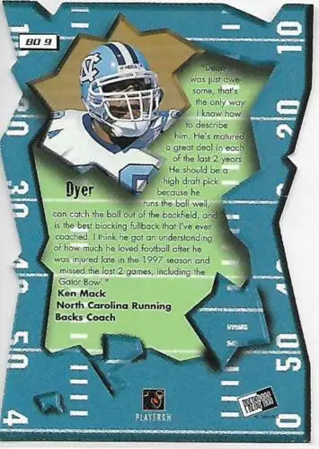 2000 Press Pass Breakout Deon Dyer NM-MT Dolphins football trading card original gloss