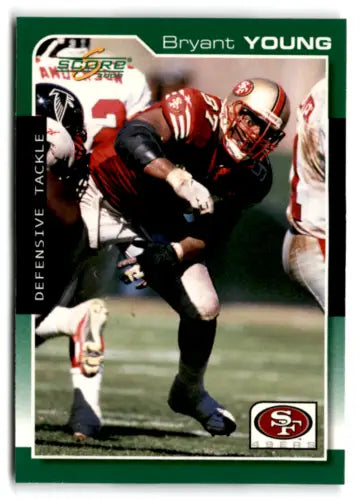 Bryant Young football card 2000 Score #176 NM Near Mint original gloss 49ers