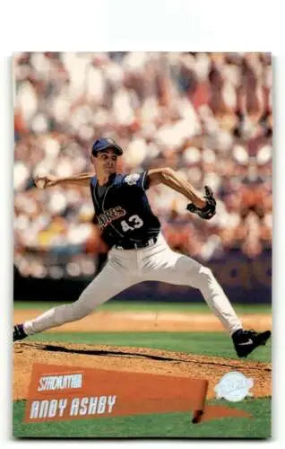 Original gloss 2000 Stadium Club Andy Ashby San Diego Padres Baseball Card EX