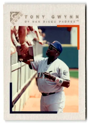 Tony Gwynn baseball card from 2000 Topps Gallery featuring original gloss design