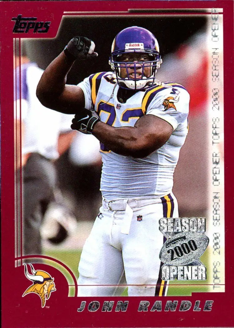 2000 Topps John Randle Season Opener Football Card Minnesota Vikings NFL #140