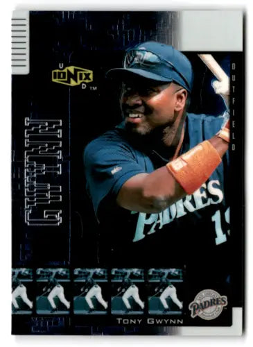 Tony Gwynn baseball card 2000 UD Ionix #37 with original gloss, Padres collectible