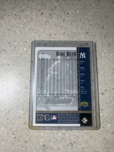 Babe Ruth baseball card from 2000 Upper Deck Legends - #87 collectible item