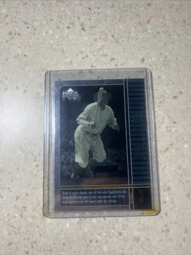 Babe Ruth 2000 Upper Deck Legends baseball card in protective case for collectors