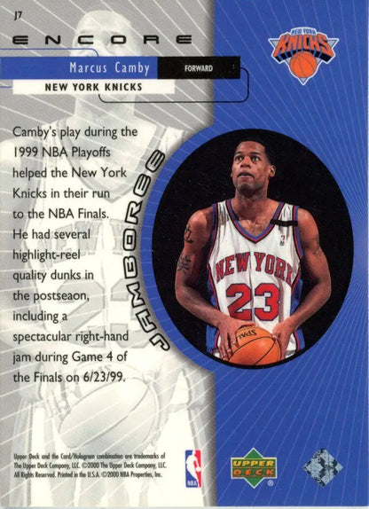 Upper Deck Marcus Camby Encore New York Knicks Basketball Trading Card #17