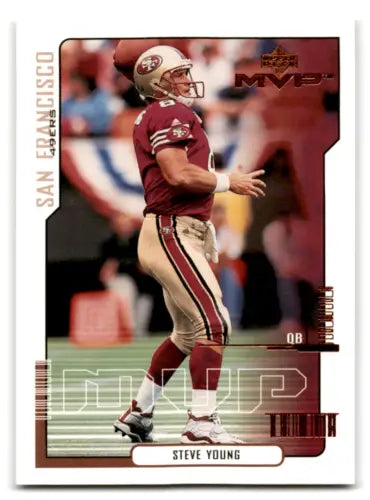 Steve Young 2000 Upper Deck MVP #152 football card with original gloss and Near Mint condition