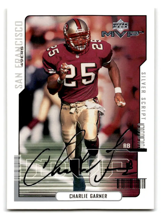 2000 Upper Deck MVP Silver Script 154 Charlie Garner football card with original gloss