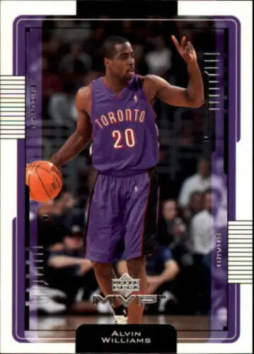 Alvin Williams basketball card 2001-02 Upper Deck MVP original gloss Raptors