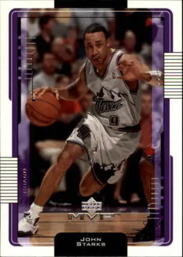 John Starks basketball card with original gloss from Upper Deck MVP series 2001-02