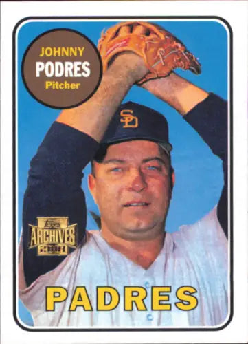 2001 Topps Archives Johnny Podres San Diego Padres Baseball Card NM-MT