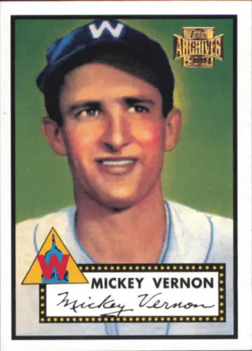 Mickey Vernon baseball card from 2001 Topps Archives featuring Washington Senators