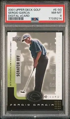 Sergio Garcia 2001 Upper Deck Digital Ecard #E-SG PSA 8 collectible golf card image