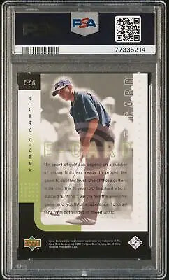 Graded Sergio Garcia 2001 Upper Deck Digital Ecard PSA 8 golf card collectible