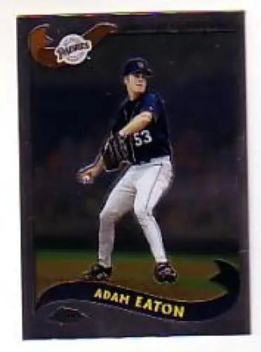 2002 Topps Chrome #461 Adam Eaton baseball card featuring original gloss and Padres design