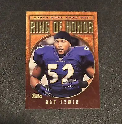 Ray Lewis football card from the 2002 Topps Chrome RL35 Ray Lewis Ring of Honor collection