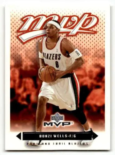 Bonzi Wells Portland Trail Blazers basketball card from 2003 Upper Deck MVP original gloss