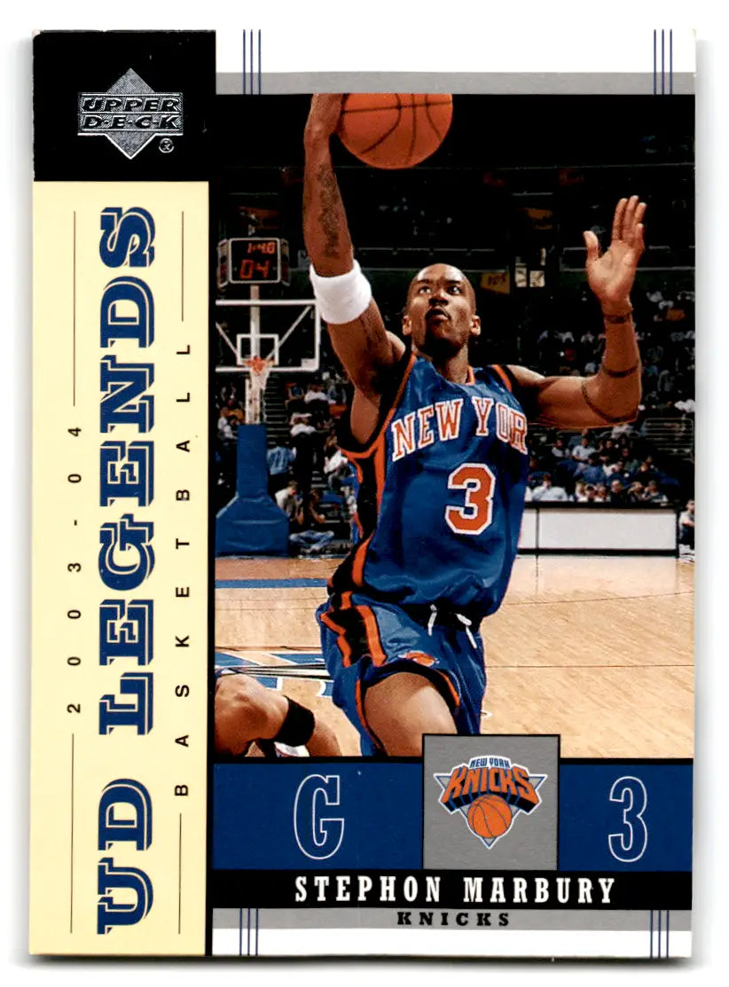 Stephon Marbury basketball card from 2004-05 Upper Deck UD Legends series