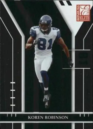 Football card featuring Koren Robinson, 2004 Donruss Elite original gloss, Seahawks