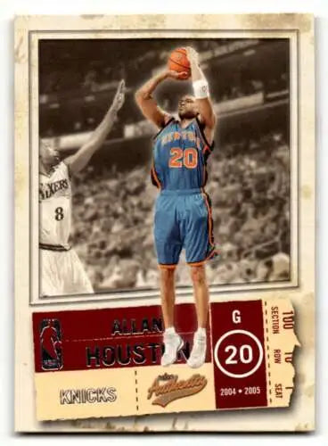 Allan Houston New York Knicks Basketball Card 2004 Fleer Authentix Original Gloss