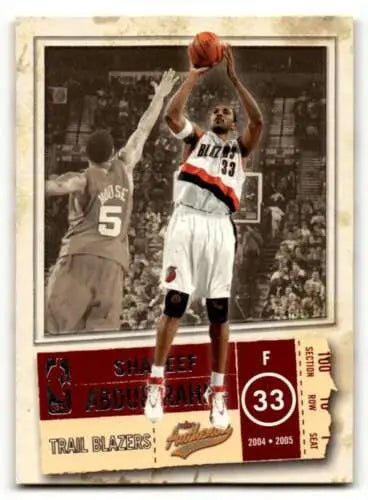 2004 Fleer Authentix #24 Shareef Abdur-Rahim original gloss Portland Trail Blazers card