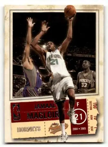 Original gloss 2004 Fleer Authentix #62 Jamaal Magloire New Orleans Hornets card