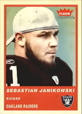 2004 Fleer Tradition #314 Sebastian Janikowski Oakland Raiders football card NM-MT