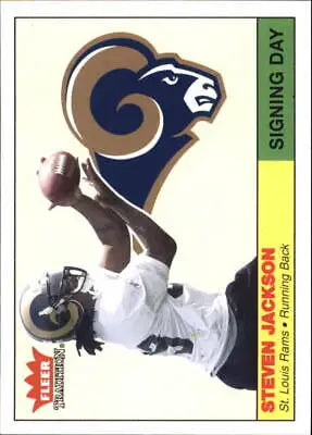 2004 Fleer Tradition Signing Day #6SD Steven Jackson St. Louis Rams NFL trading card