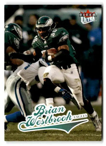 2004 Fleer Ultra #156 Brian Westbrook football card with original gloss, Eagles ID 73636