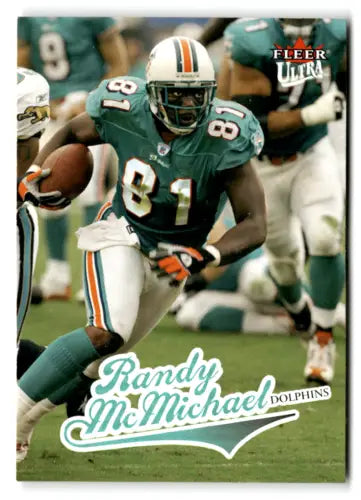 2004 Fleer Ultra #62 Randy McMichael football card with original gloss, Dolphins