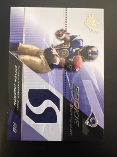 Steven Jackson 2004 SPx Rookie Swatch Supremacy card for St Louis Rams collectors